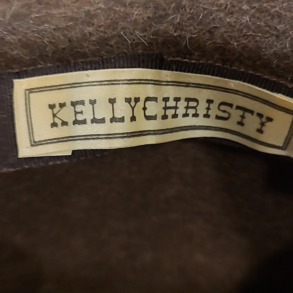 KELLY CHRISTY  Brown Felt Fedora Hat. Made In The U.S.A.